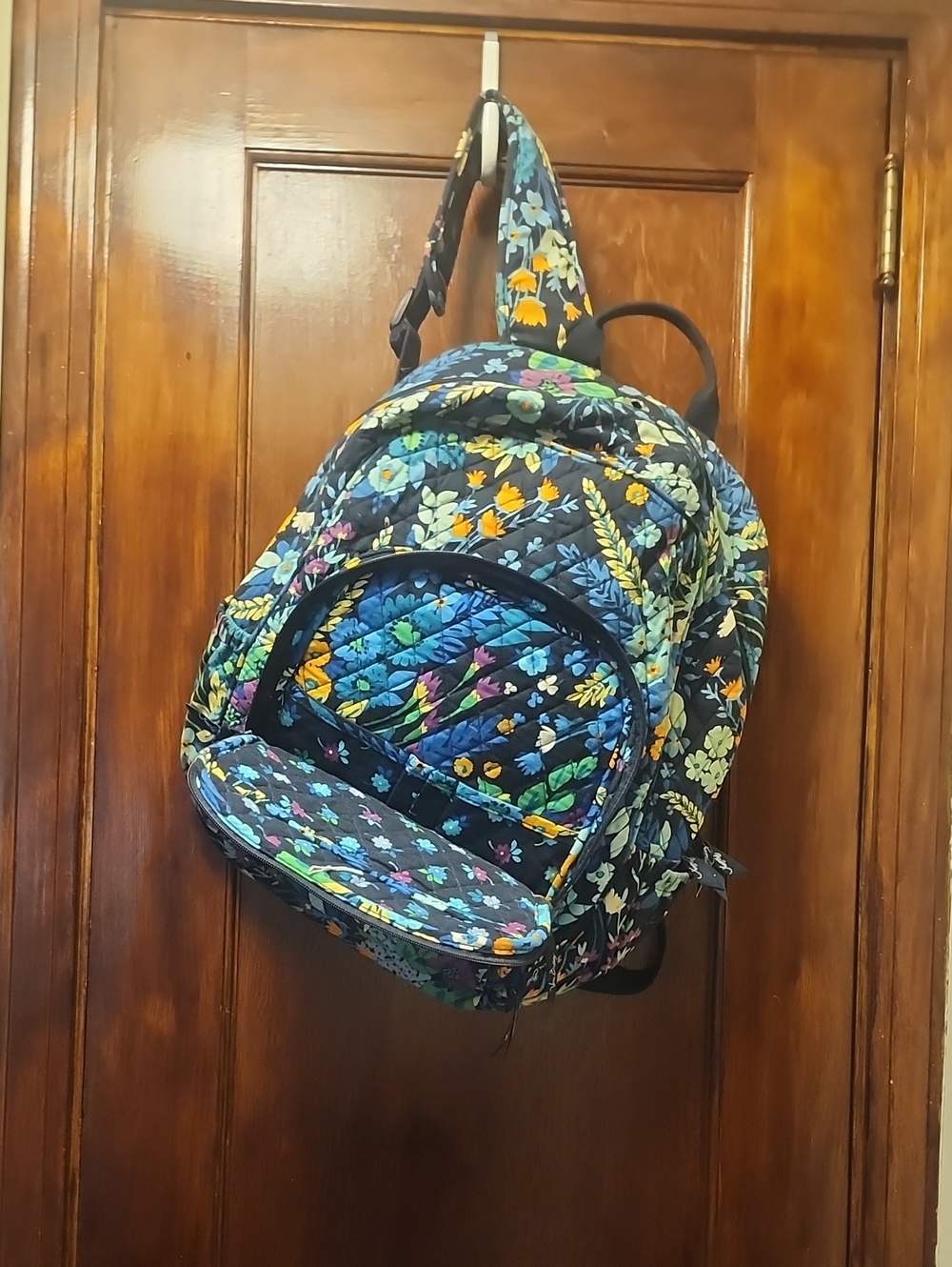 Vera Bradley Navy Multi Floral Quilted Backpack